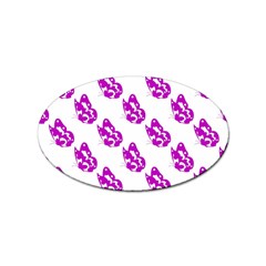 Purple Butterflies On Their Own Way  Sticker Oval (10 Pack) by ConteMonfrey