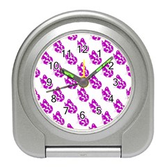 Purple Butterflies On Their Own Way  Travel Alarm Clock by ConteMonfrey