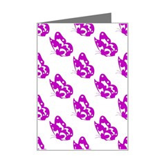 Purple Butterflies On Their Own Way  Mini Greeting Card by ConteMonfrey