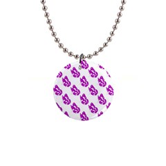 Purple Butterflies On Their Own Way  1  Button Necklace by ConteMonfrey