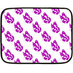 Purple Butterflies On Their Own Way  Fleece Blanket (mini) by ConteMonfrey