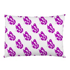 Purple Butterflies On Their Own Way  Pillow Case by ConteMonfrey