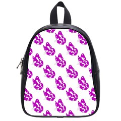 Purple Butterflies On Their Own Way  School Bag (small) by ConteMonfrey