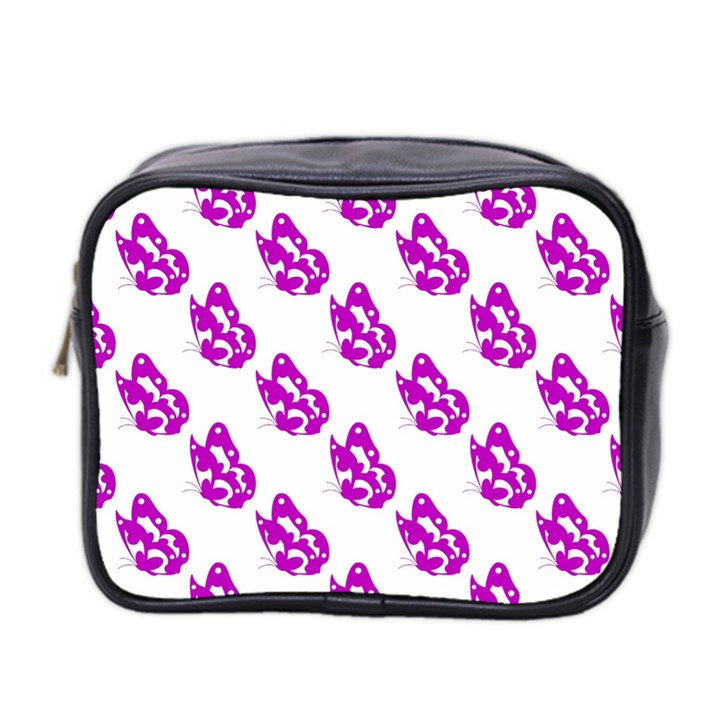 Purple Butterflies On Their Own Way  Mini Toiletries Bag (Two Sides)