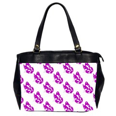 Purple Butterflies On Their Own Way  Oversize Office Handbag (2 Sides) by ConteMonfrey