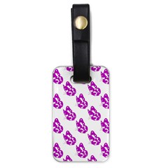 Purple Butterflies On Their Own Way  Luggage Tag (one Side) by ConteMonfrey