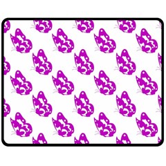 Purple Butterflies On Their Own Way  Fleece Blanket (medium) by ConteMonfrey