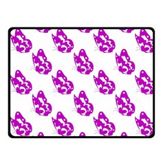 Purple Butterflies On Their Own Way  Fleece Blanket (small) by ConteMonfrey