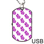 Purple Butterflies On Their Own Way  Dog Tag USB Flash (One Side) Front