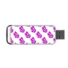 Purple Butterflies On Their Own Way  Portable Usb Flash (two Sides) by ConteMonfrey