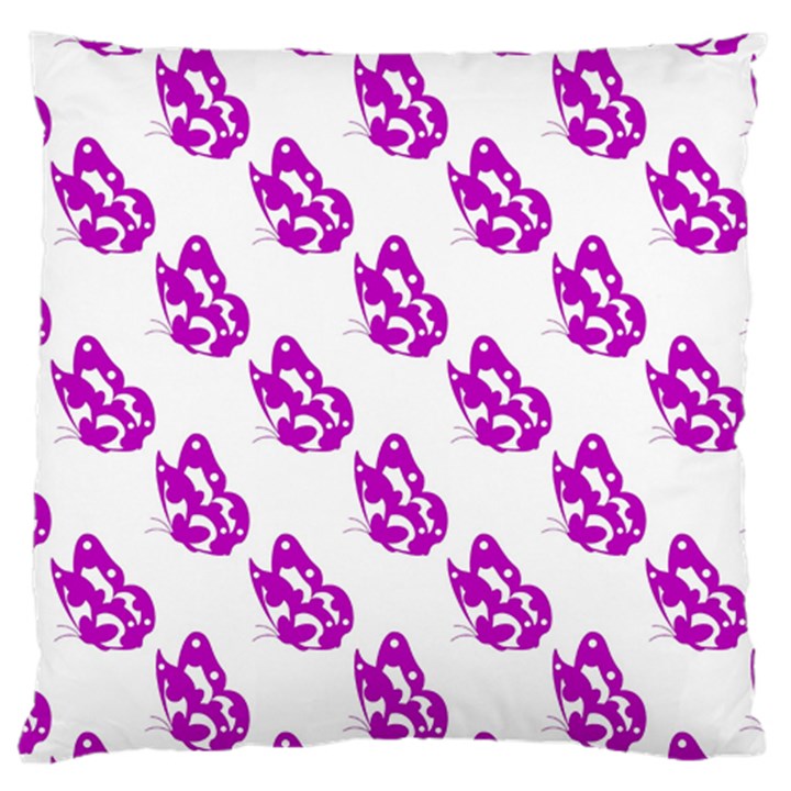 Purple Butterflies On Their Own Way  Large Cushion Case (One Side)