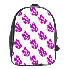 Purple Butterflies On Their Own Way  School Bag (xl) by ConteMonfrey