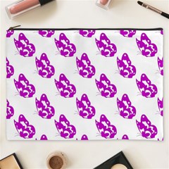 Purple Butterflies On Their Own Way  Cosmetic Bag (xxxl) by ConteMonfrey