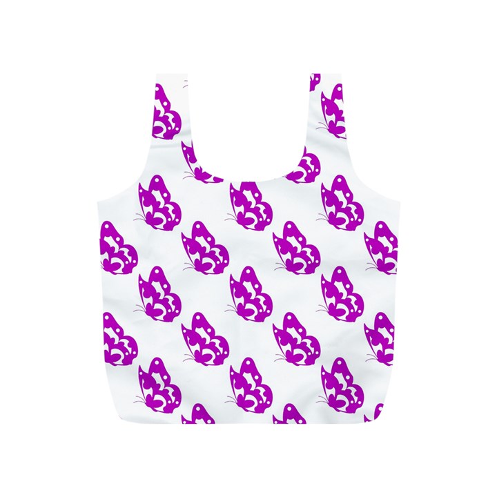 Purple Butterflies On Their Own Way  Full Print Recycle Bag (S)