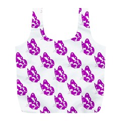 Purple Butterflies On Their Own Way  Full Print Recycle Bag (l) by ConteMonfrey