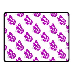 Purple Butterflies On Their Own Way  Two Sides Fleece Blanket (small) by ConteMonfrey