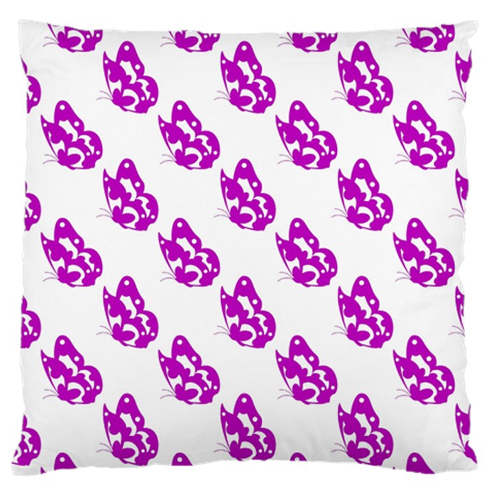 Purple Butterflies On Their Own Way  Standard Premium Plush Fleece Cushion Case (One Side)