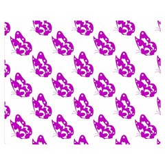 Purple Butterflies On Their Own Way  Premium Plush Fleece Blanket (medium)