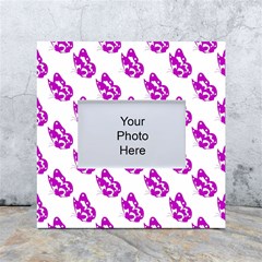 Purple Butterflies On Their Own Way  White Box Photo Frame 4  X 6  by ConteMonfrey