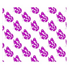 Purple Butterflies On Their Own Way  Premium Plush Fleece Blanket (small) by ConteMonfrey