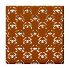 Brown Golden Bees Tile Coaster by ConteMonfrey