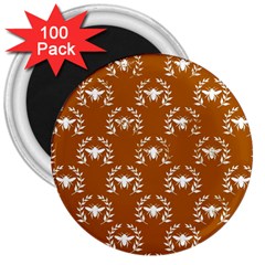 Brown Golden Bees 3  Magnets (100 Pack) by ConteMonfrey