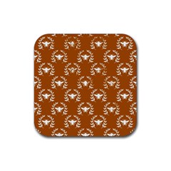 Brown Golden Bees Rubber Coaster (square) by ConteMonfrey