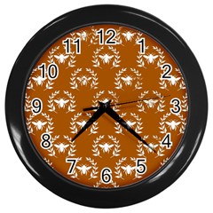 Brown Golden Bees Wall Clock (black) by ConteMonfrey