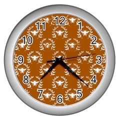 Brown Golden Bees Wall Clock (silver) by ConteMonfrey