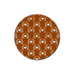 Brown Golden Bees Rubber Coaster (round) by ConteMonfrey