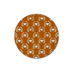 Brown Golden Bees Magnet 3  (round) by ConteMonfrey