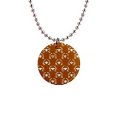 Brown Golden Bees 1  Button Necklace by ConteMonfrey