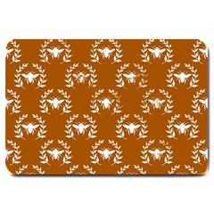 Brown Golden Bees Large Doormat by ConteMonfrey