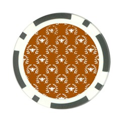 Brown Golden Bees Poker Chip Card Guard by ConteMonfrey