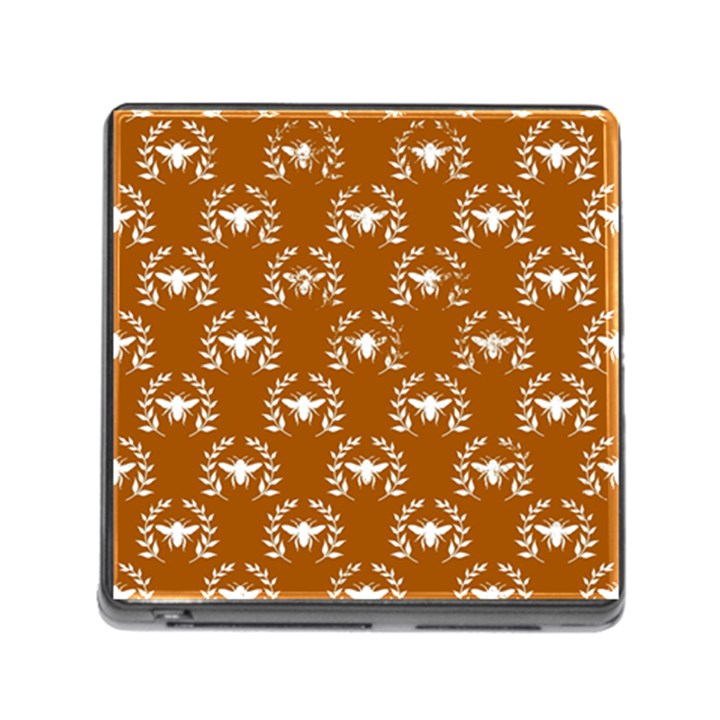 Brown Golden Bees Memory Card Reader (Square 5 Slot)