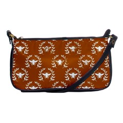 Brown Golden Bees Shoulder Clutch Bag by ConteMonfrey