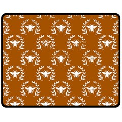 Brown Golden Bees Fleece Blanket (medium) by ConteMonfrey