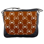 Brown Golden Bees Messenger Bag Front