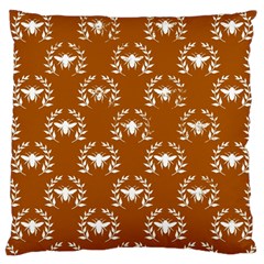 Brown Golden Bees Large Cushion Case (one Side) by ConteMonfrey