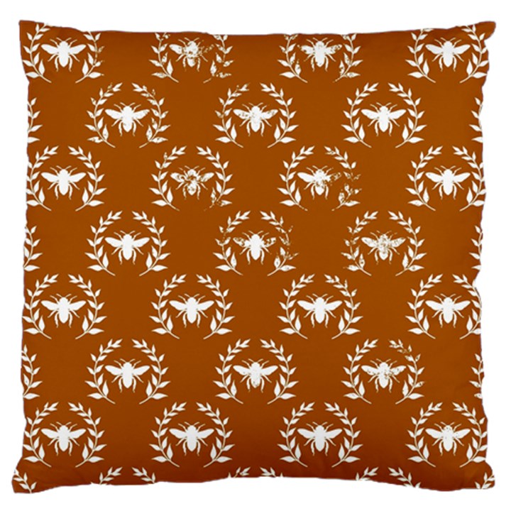 Brown Golden Bees Large Cushion Case (Two Sides)