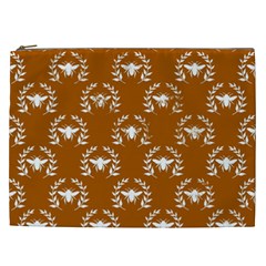 Brown Golden Bees Cosmetic Bag (xxl) by ConteMonfrey