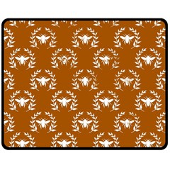 Brown Golden Bees Two Sides Fleece Blanket (medium) by ConteMonfrey