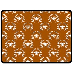 Brown Golden Bees Two Sides Fleece Blanket (large) by ConteMonfrey