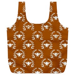 Brown Golden Bees Full Print Recycle Bag (xl) by ConteMonfrey