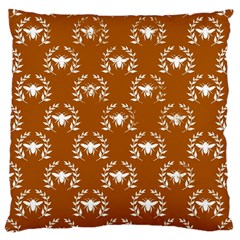 Brown Golden Bees Standard Premium Plush Fleece Cushion Case (two Sides) by ConteMonfrey