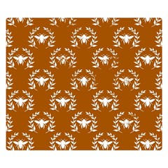 Brown Golden Bees Two Sides Premium Plush Fleece Blanket (small) by ConteMonfrey