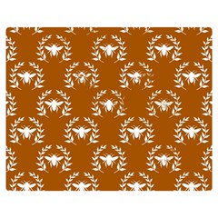 Brown Golden Bees Two Sides Premium Plush Fleece Blanket (medium) by ConteMonfrey