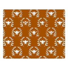 Brown Golden Bees Two Sides Premium Plush Fleece Blanket (large) by ConteMonfrey