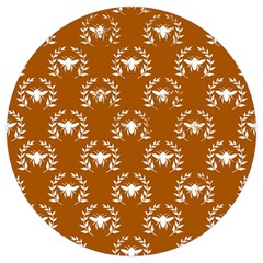 Brown Golden Bees Round Trivet by ConteMonfrey