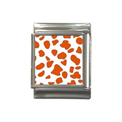 Orange Cow Dots Italian Charm (13mm) by ConteMonfrey